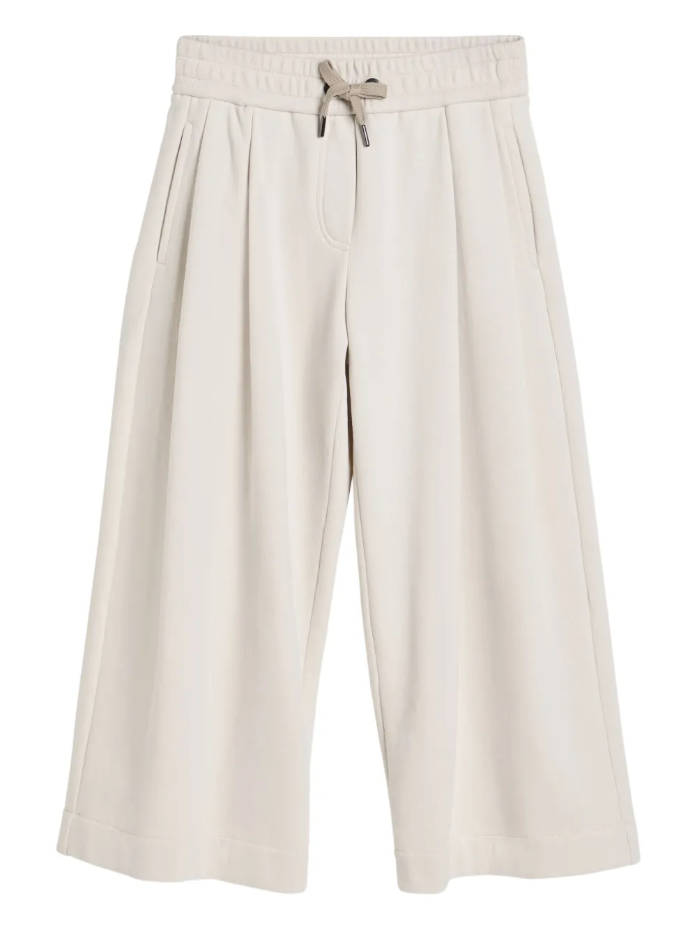 

Брюки с кулиской и складками Brunello Cucinelli Kids, нейтральный