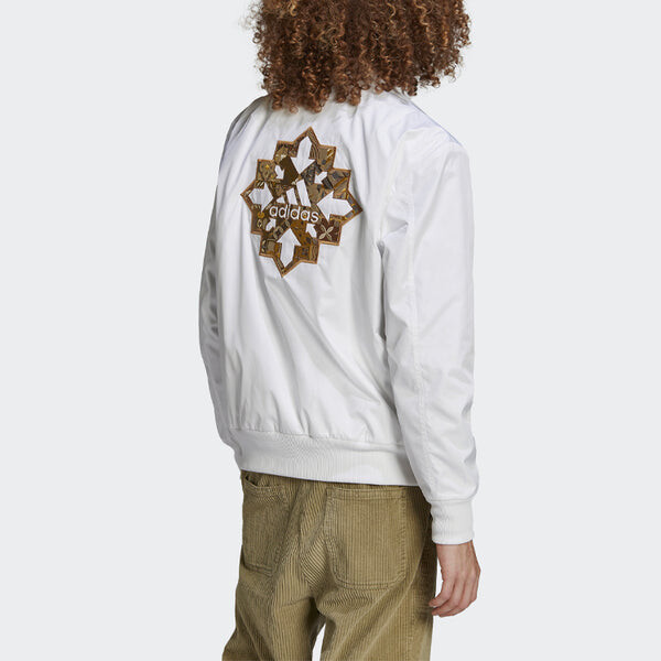 Куртка adidas Real Lny Bomber limited Real Madrid Soccer/Football logo Sports Jacket White, белый — фото 4