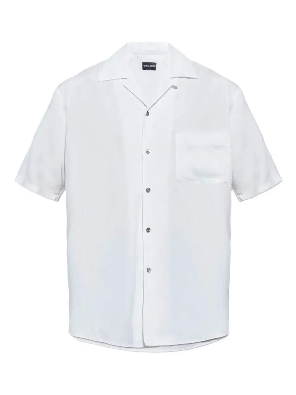 

Рубашка с короткими рукавами и карманом Giorgio Armani, белый