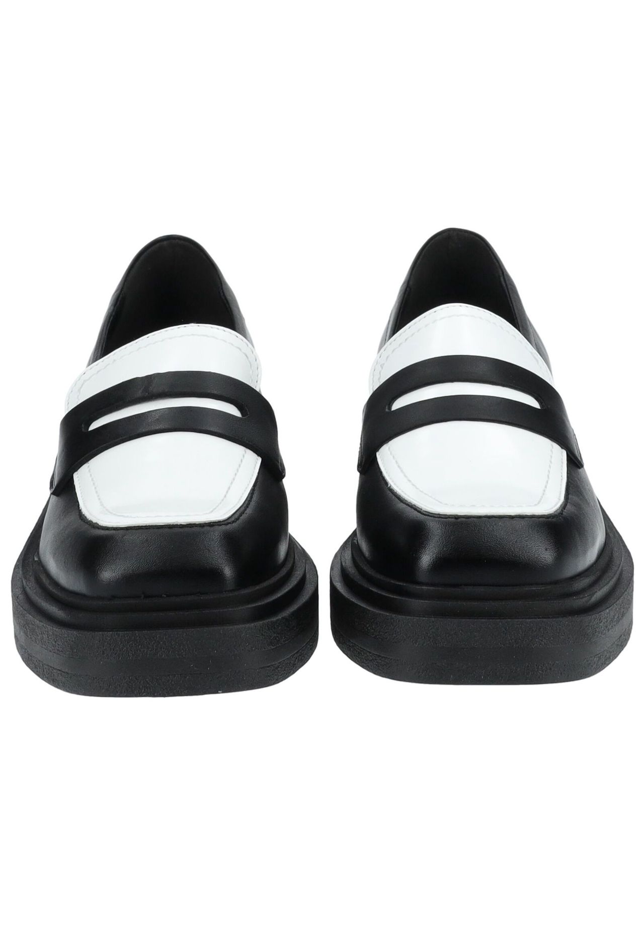 Кожаные/синтетические тапочки STEVE MADDEN, черно-белый — фото 3