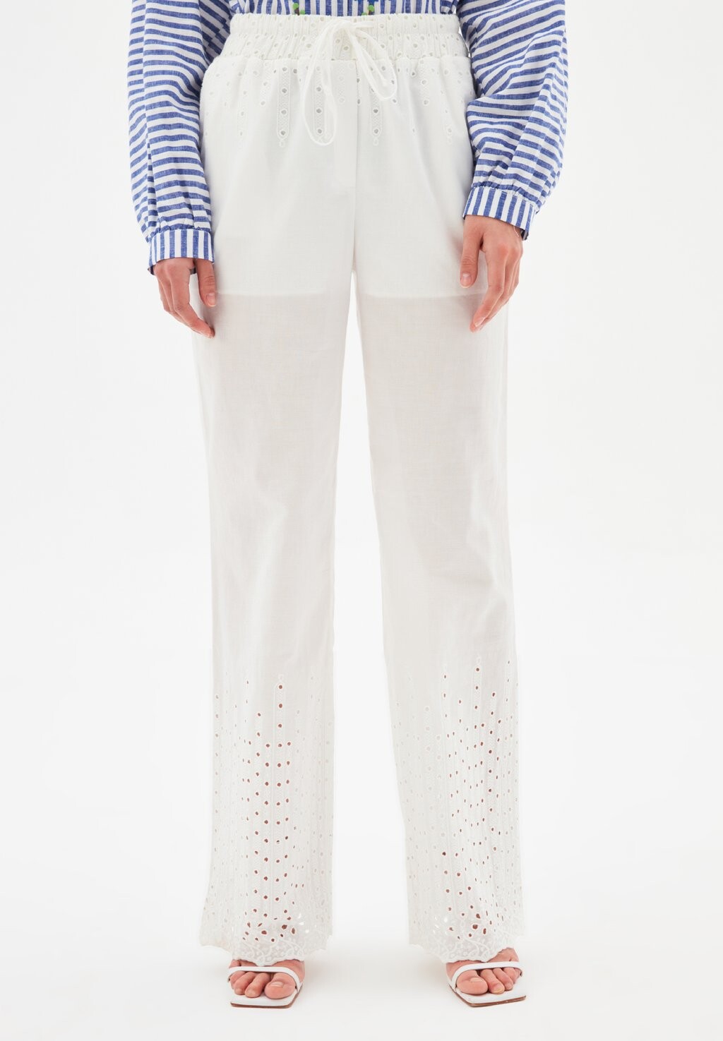 

Брюки ELASTIC WAIST POCKET adL, белый