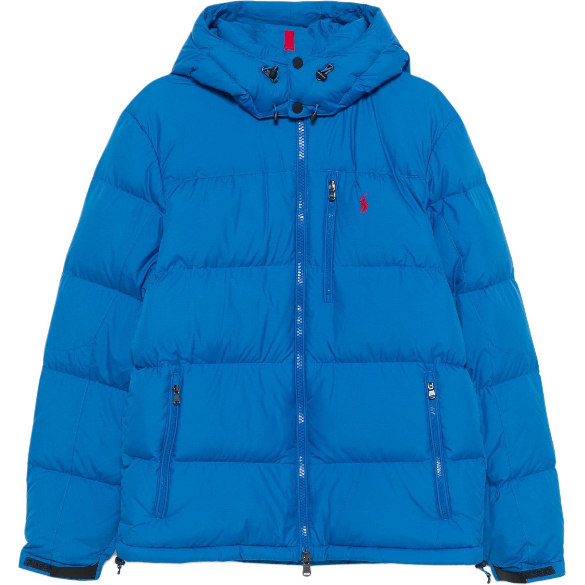 Пуховик с вышивкой Polo Pony Polo Ralph Lauren, синий — фото 3