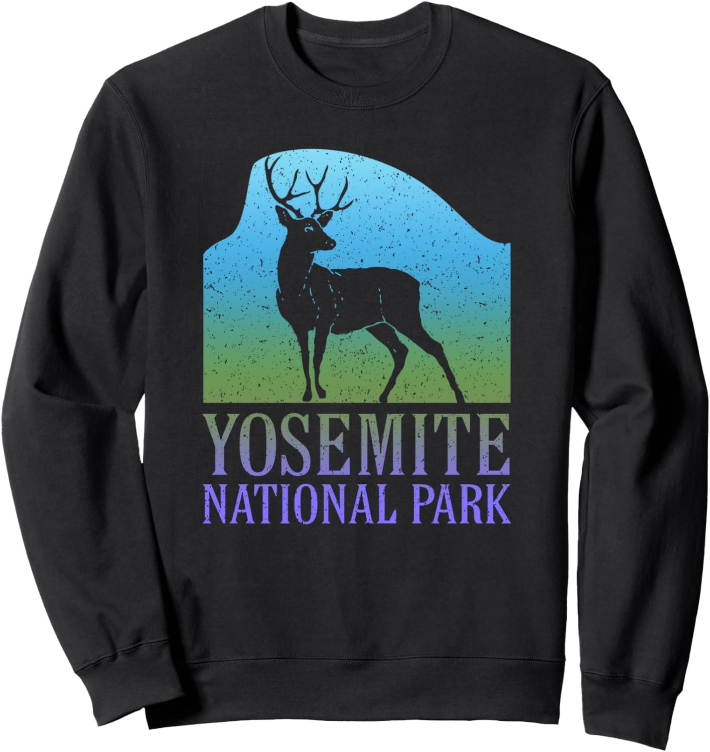 

Сувенирная толстовка с изображением оленя на вершине Хаф-Доум в национальном парке Йосемити Half Dome, Yosemite, California By Pine Hill Goods, черный