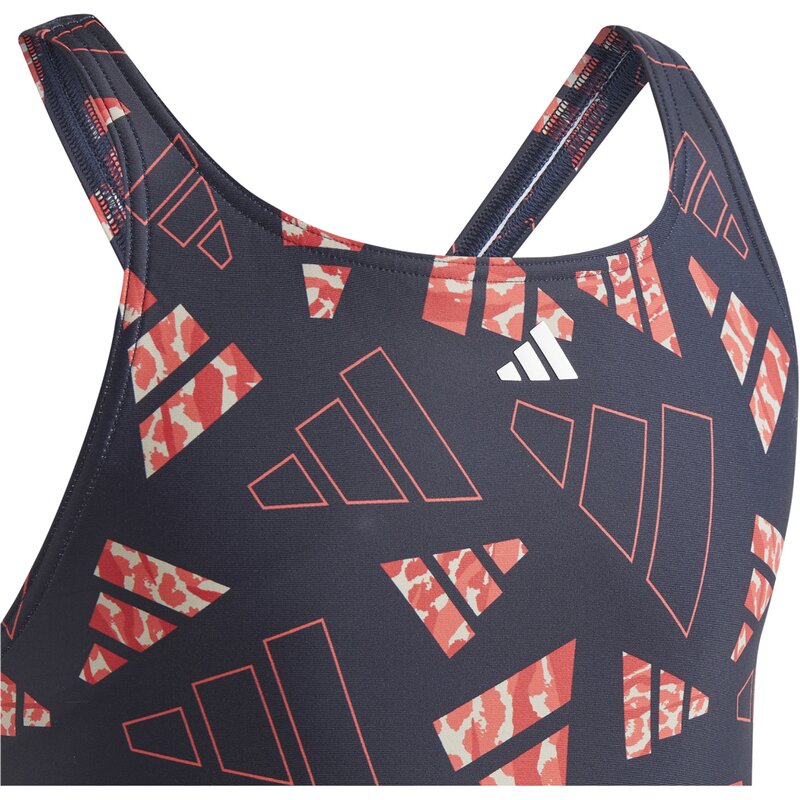 Логотип купальника с тремя полосками Adidas, мультиколор — фото 3