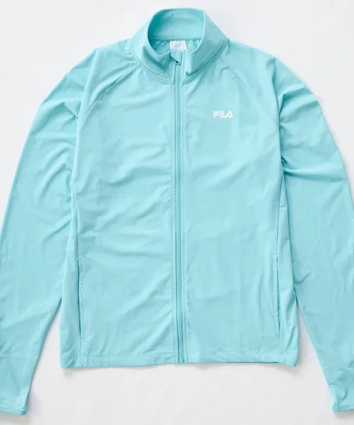 Детская УФ-куртка FILA с охлаждающим эффектом, рашгард, бирюзовый