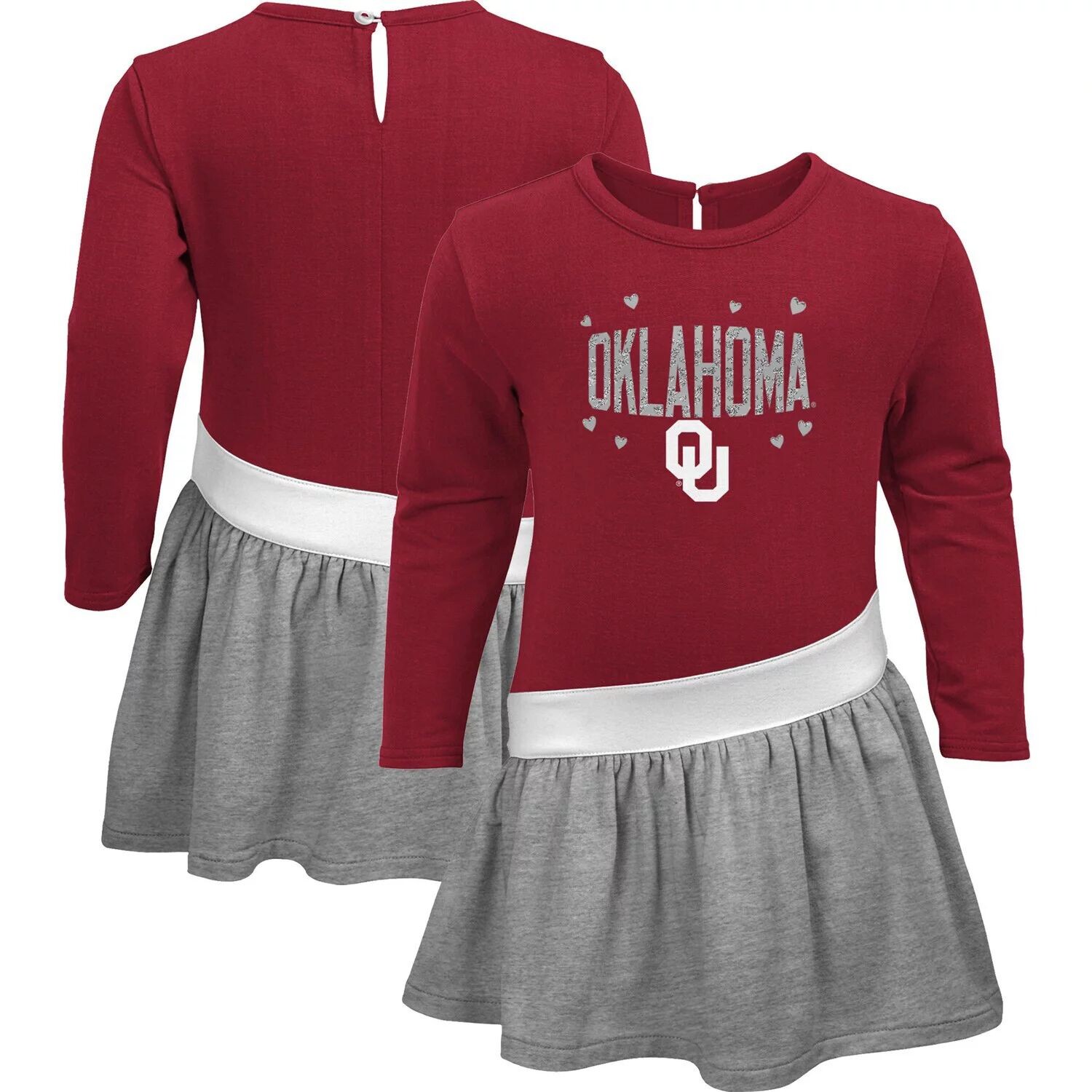 

Платье из френч-махра для малышей Crimson Oklahoma Earlys Heart to Heart Outerstuff