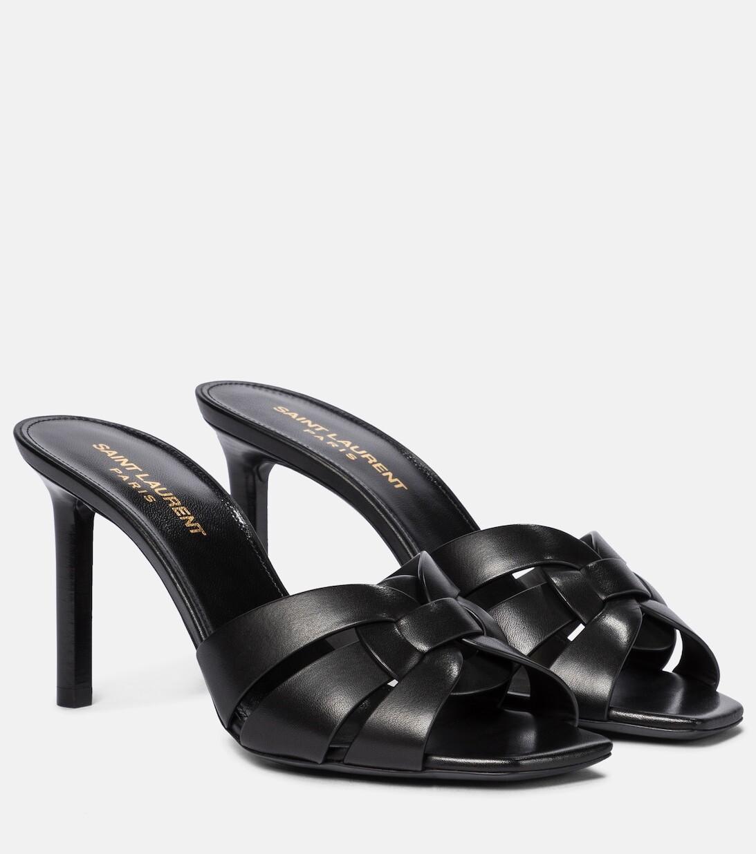 Кожаные сандалии Tribute 85 Saint Laurent, черный