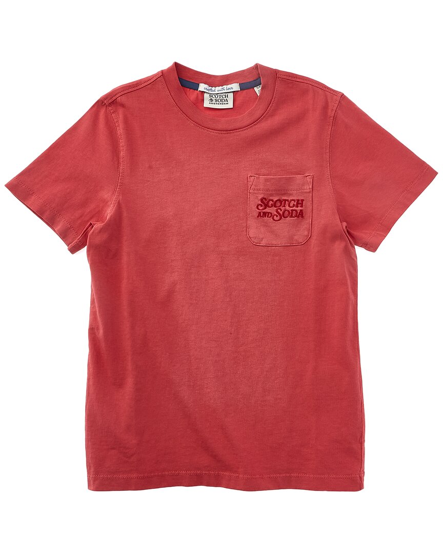 

Футболка Scotch & Soda с эффектом поношенности, красный