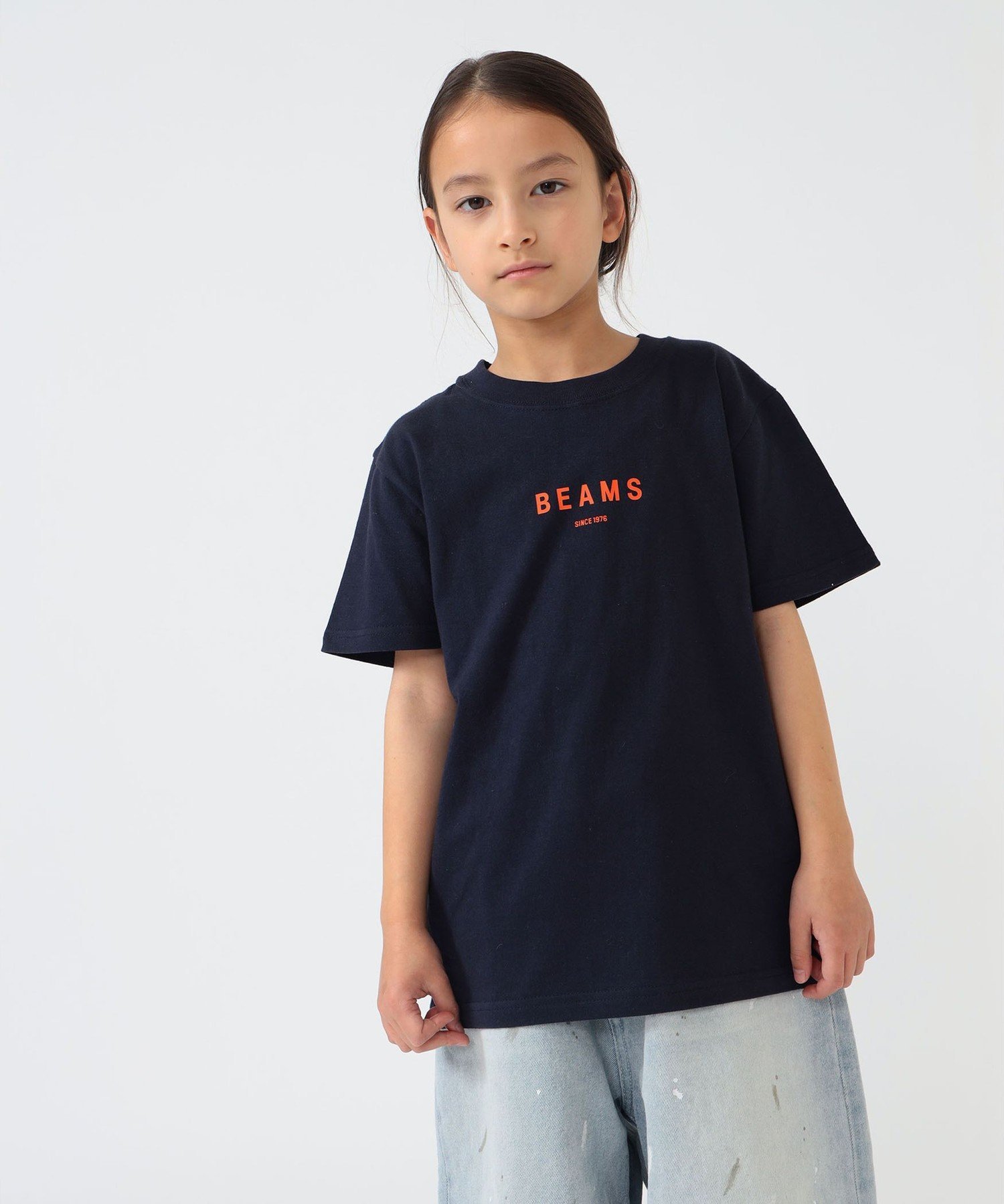 BEAMS * Детская футболка BEAMS / с логотипом BEAMS (110~160 см) 26SS Kodomo Beams, NAVY — фото 2