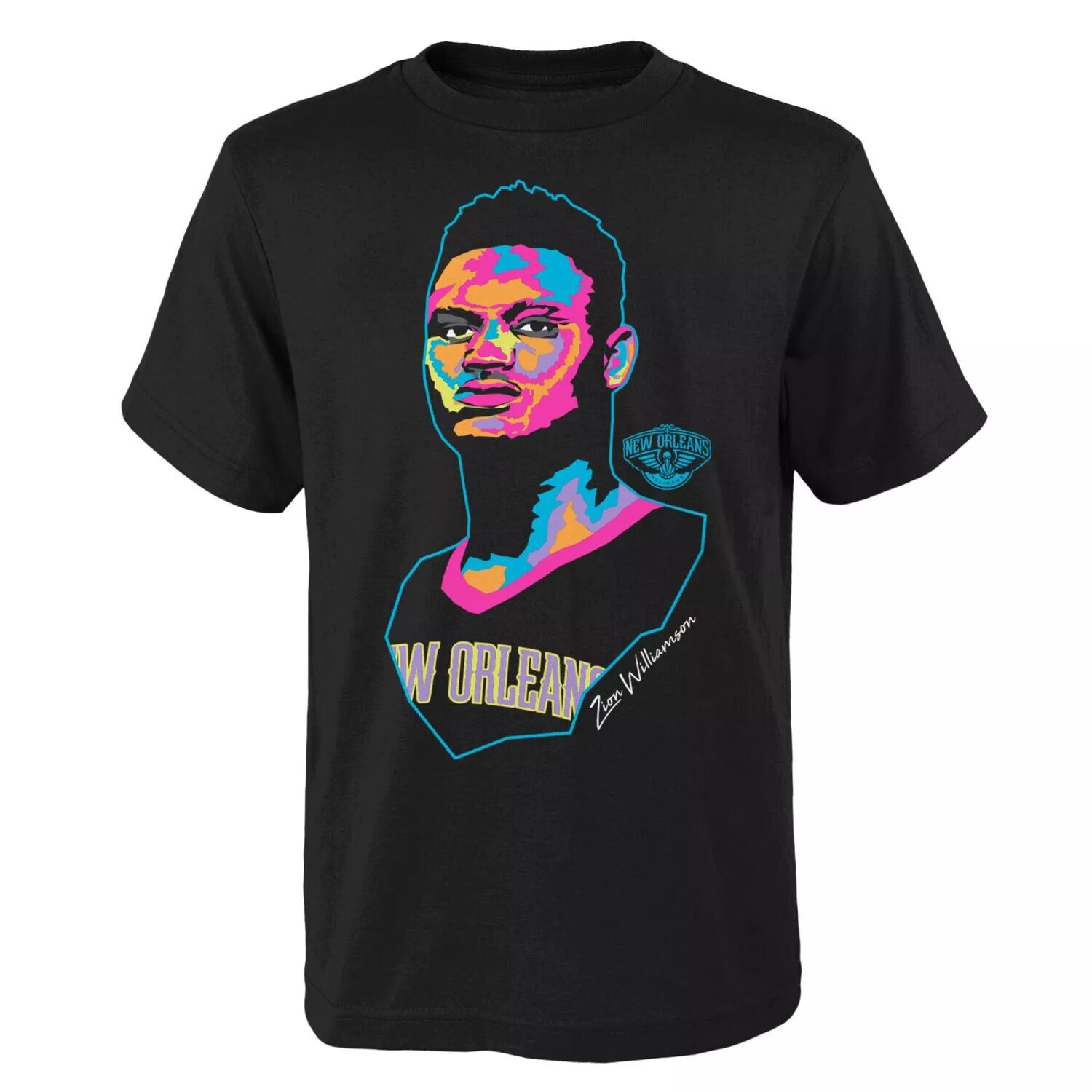 

Молодежная футболка Zion Williamson Black New Orleans Pelicans Artist Series Outerstuff