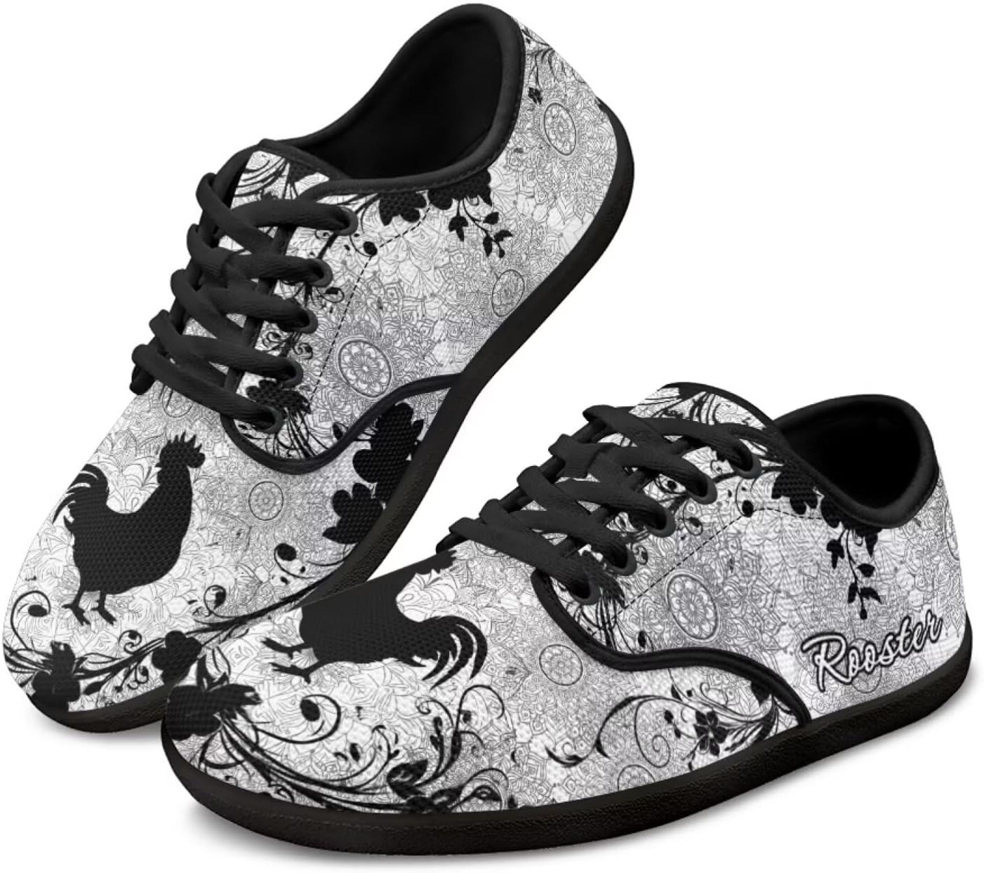 

Женские и мужские сандалии Jeiento Mandala с цветочным и животным узором, кожаные прогулочные туфли с широкой носочной частью, низкие кроссовки из ПУ-кожи, Boho Mandala Rooster