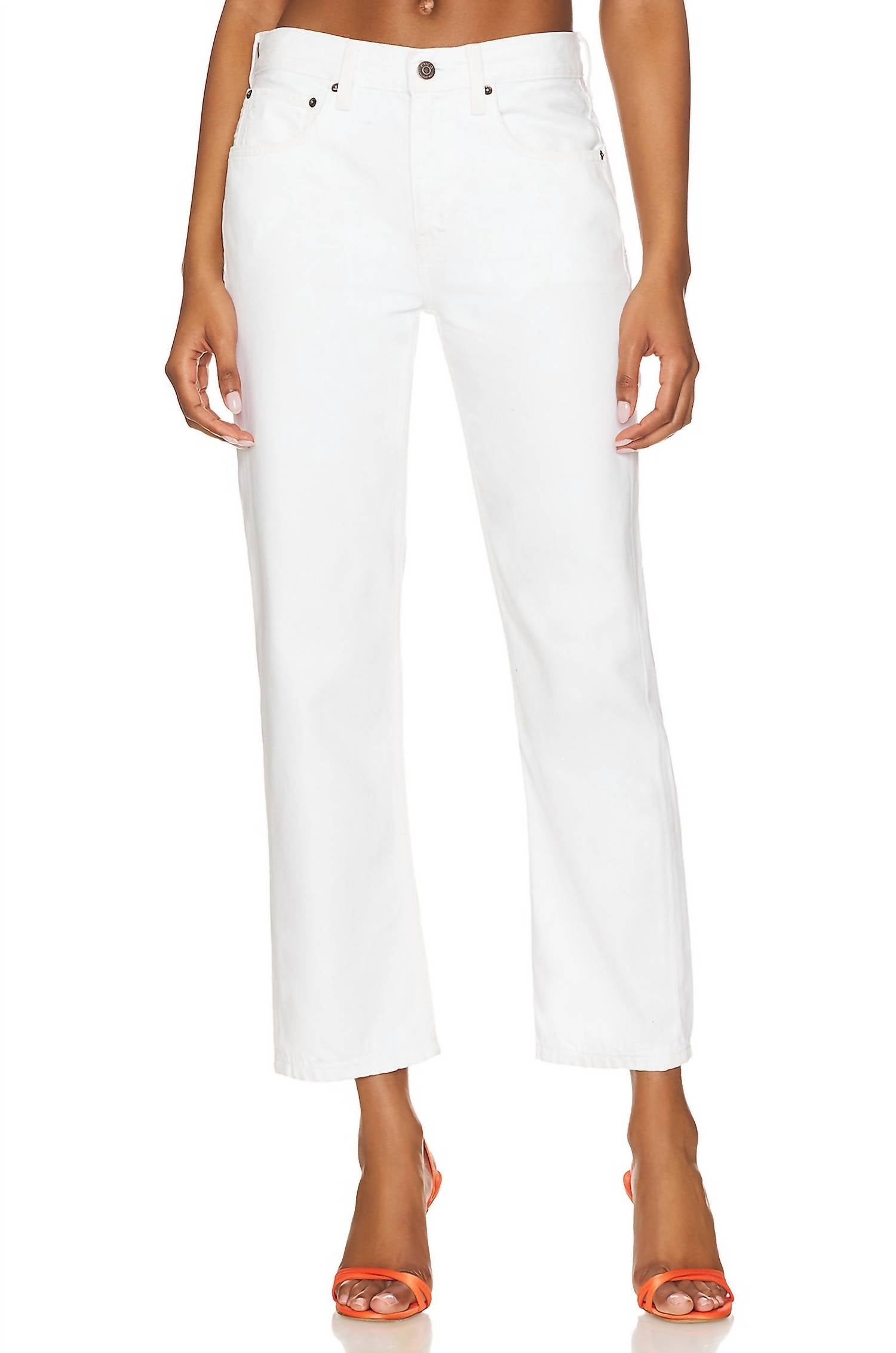 

Джинсы Rhea Mid Rise Crop в винтажном белом ETICA