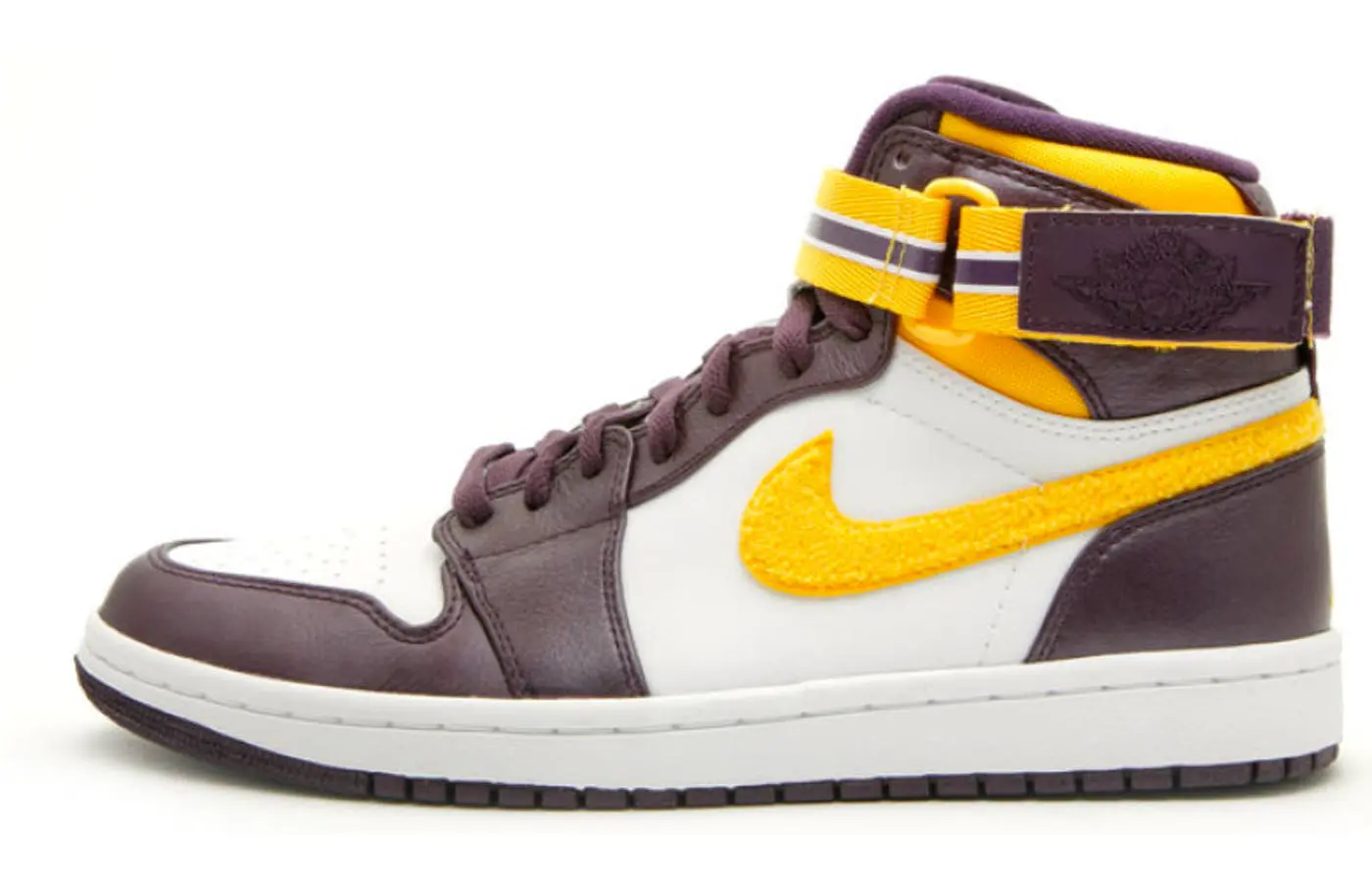 

Кроссовки Jordan 1 Retro High Strap Grand Purple Varsity Maize