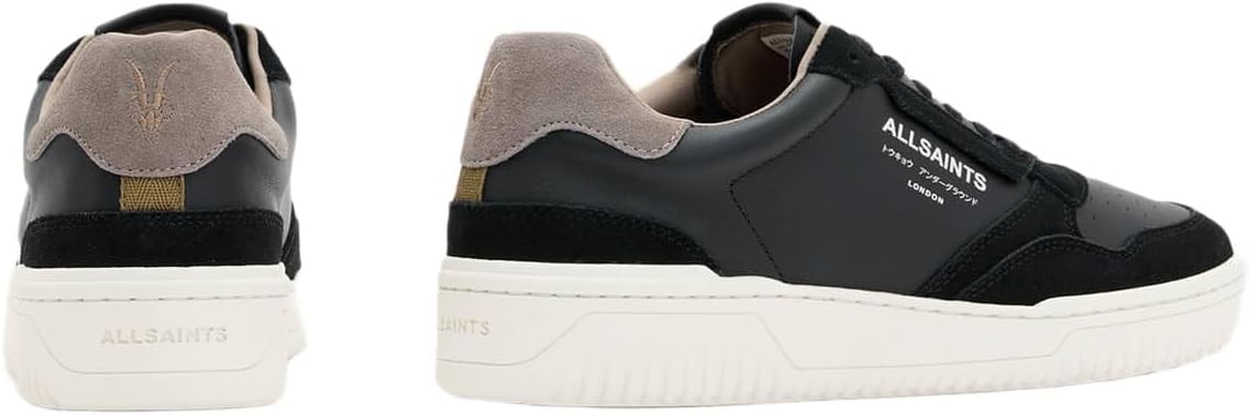Мужские кеды AllSaints Regan Low Top, черный/серый — фото 3