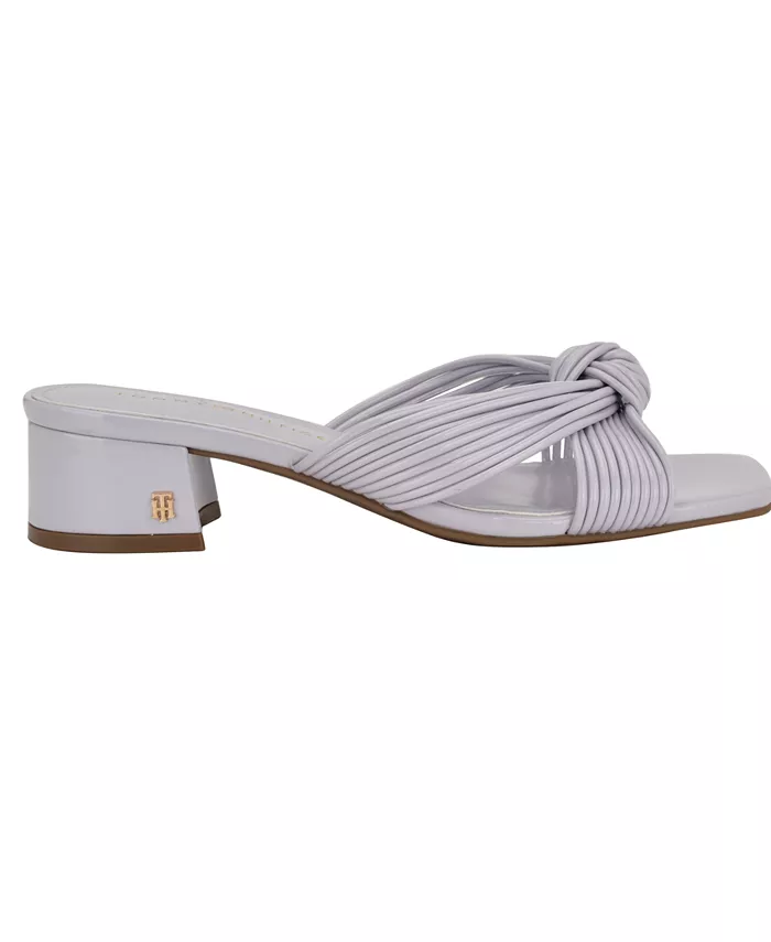 Женские босоножки Philie Knotted Crisscross Block Cab Tommy Hilfiger, фиолетовый — фото 2