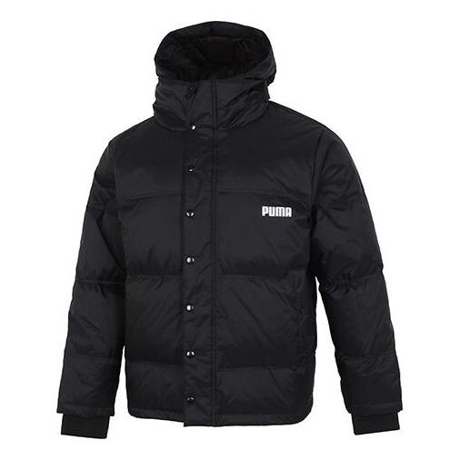

Куртка logo puffer jacket 'black' Puma, черный