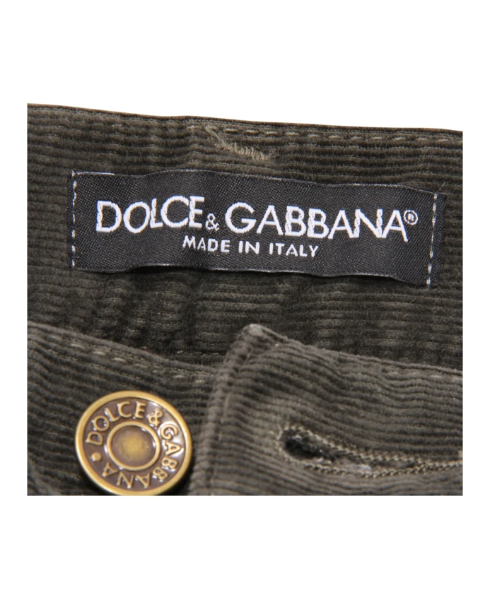 Зеленые бархатные брюки, изготовленные в Италии. Dolce & Gabbana, зеленый — фото 4