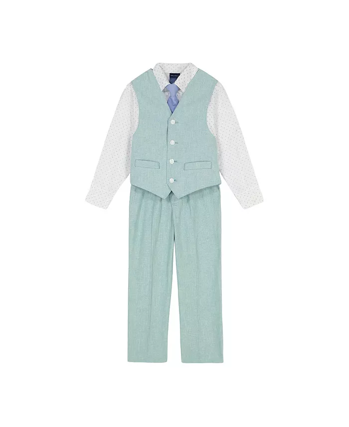 

Комплект жилета с галстуком для малышей и мальчиков, имитация льна Nautica