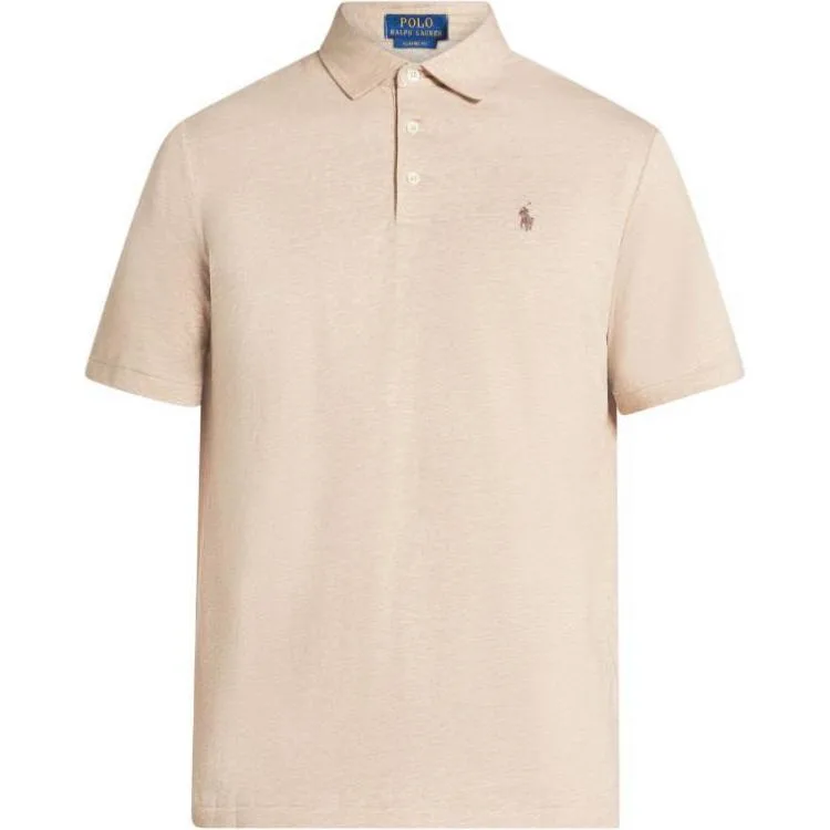 Slim fit Mesh Polo Polo Ralph Lauren, бежевый — фото 3
