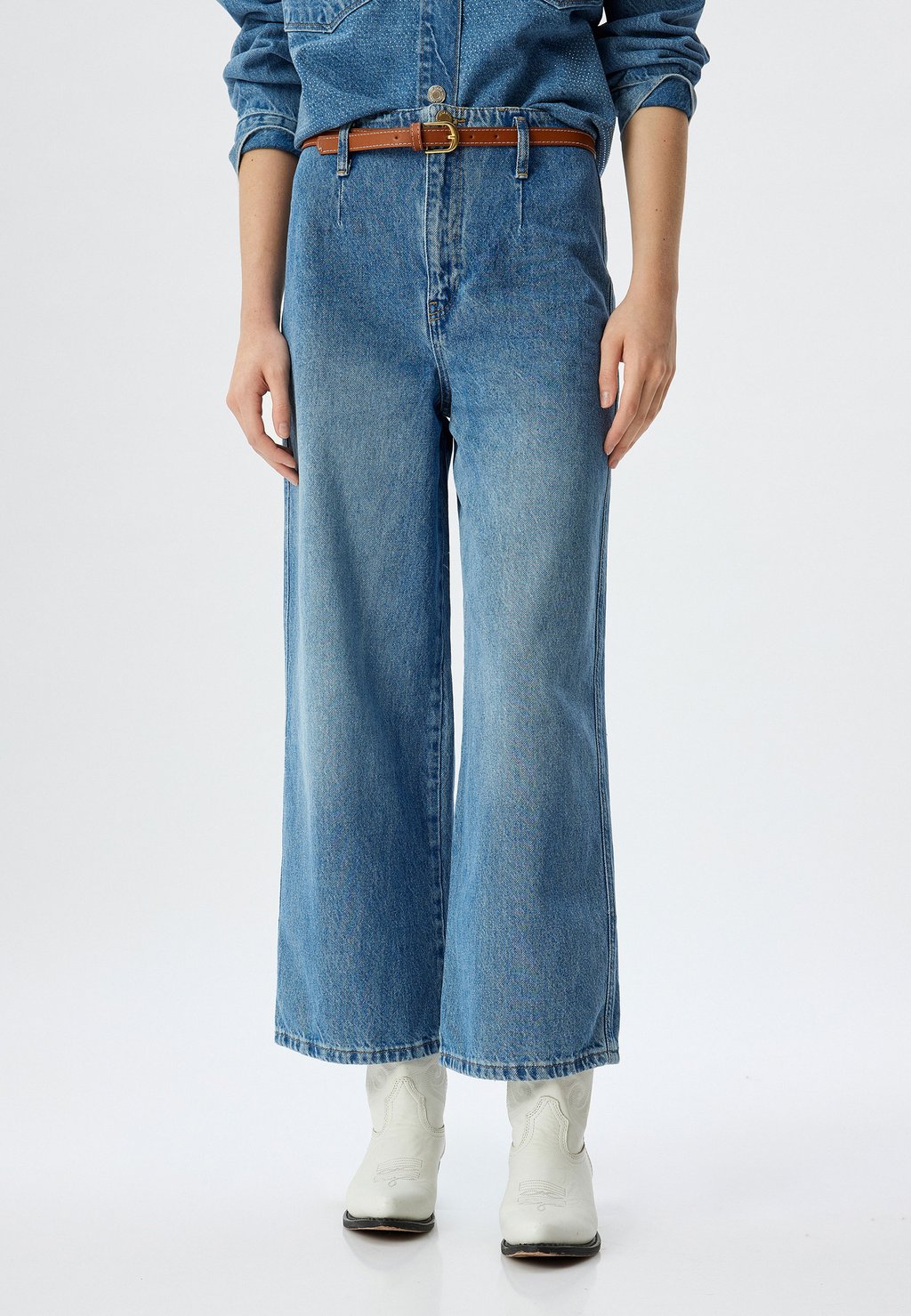 

Расклешенные джинсы WIDE LEG Koton, синий деним