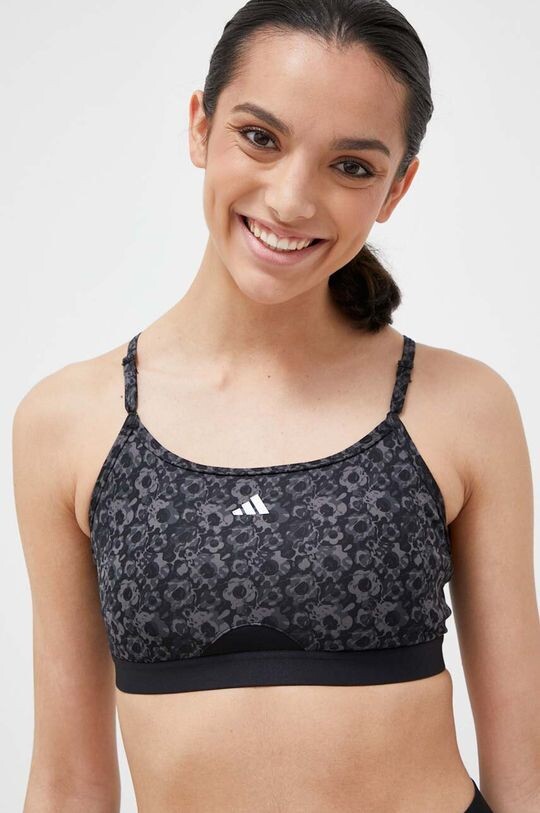 Спортивный бюстгальтер Aeroreact adidas, черный — фото 4