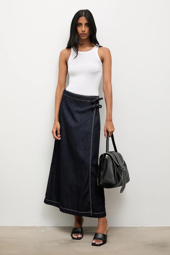 

Джинсовая юбка Answear.LAB, темно-синий