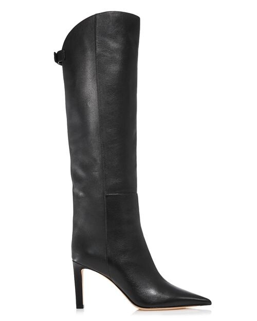 Женские сапоги до колена Alizze 85 на высоком каблуке Jimmy Choo, цвет Black — фото 3