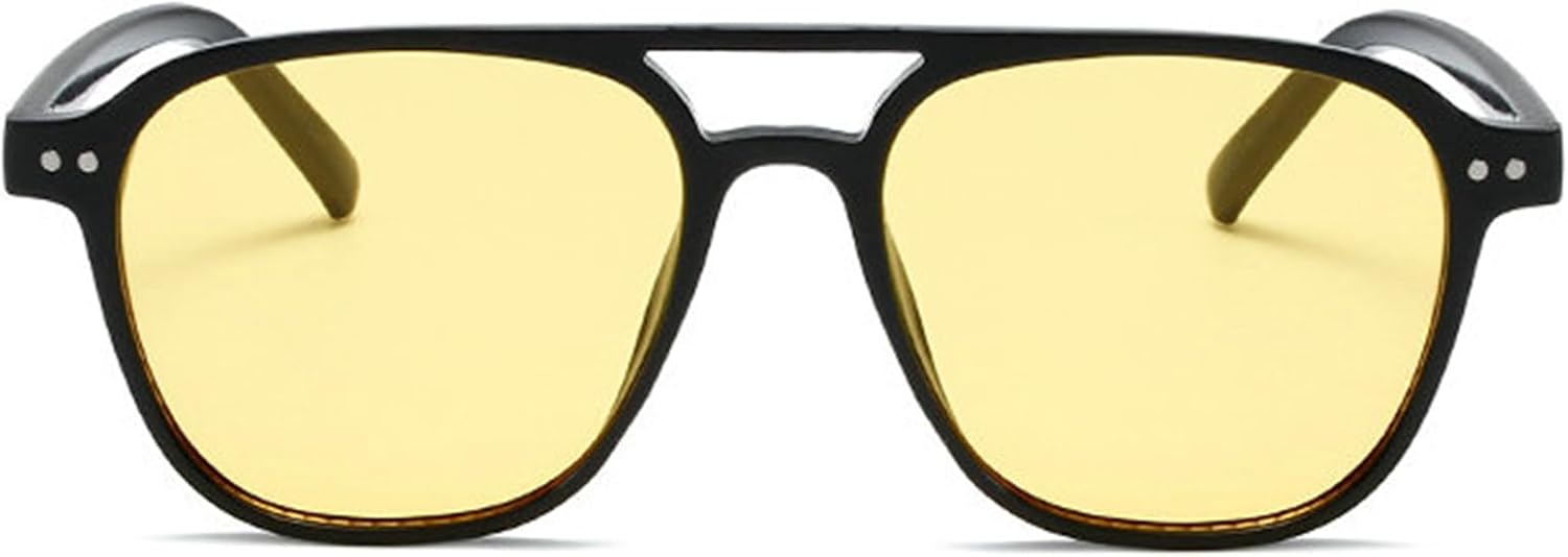 

Солнцезащитные очки Helena Fashion с двойной перемычкой, круглые, женские, в стиле ретро, ​​мужские, модные квадратные, с градиентным переходом цвета и защитой от УФ-излучения UV400, C3