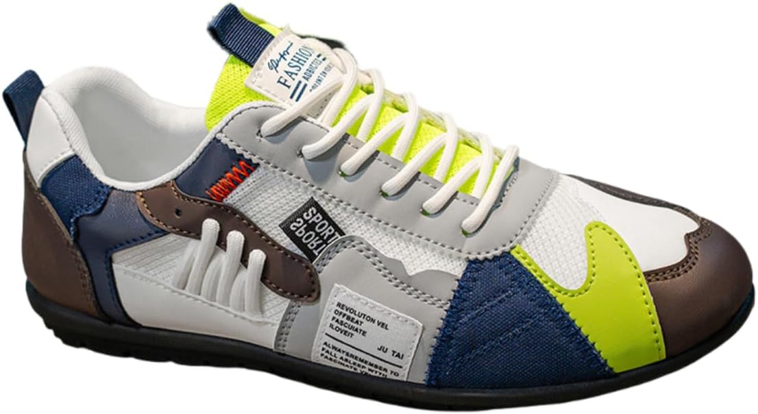 

Мужские легкие спортивные кроссовки с низким верхом, против скольжения, с цветными вставками, дышащие для повседневной ходьбы Lexamen, синий