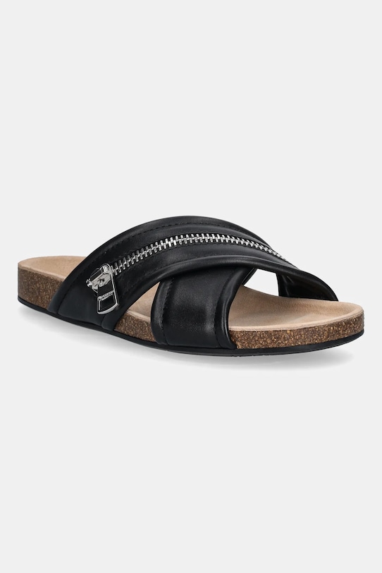 Кожаные шлепанцы Biker Slide Jw Anderson, черный