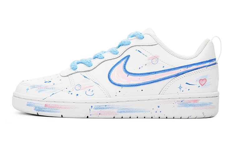 

Кроссовки Nike Court Borough Series Skateboard Shoes Women's Low-Top White Blue