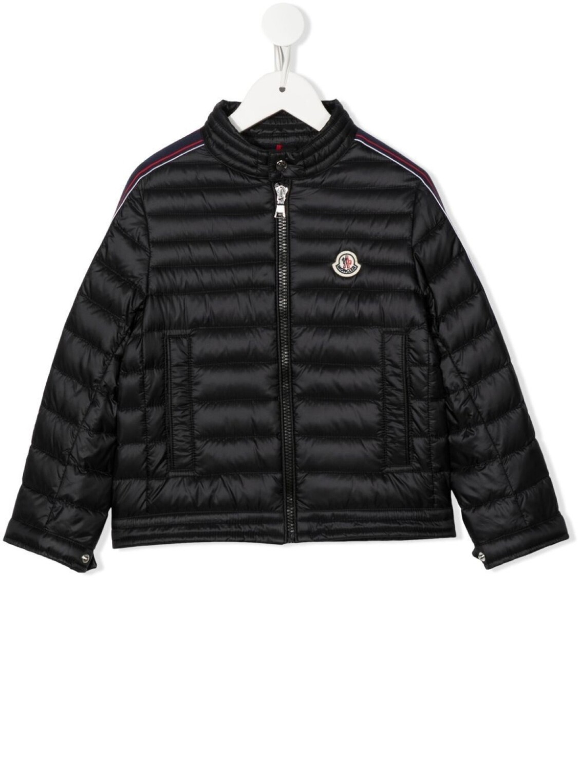 

Moncler Enfant пуховик с нашивкой-логотипом, черный