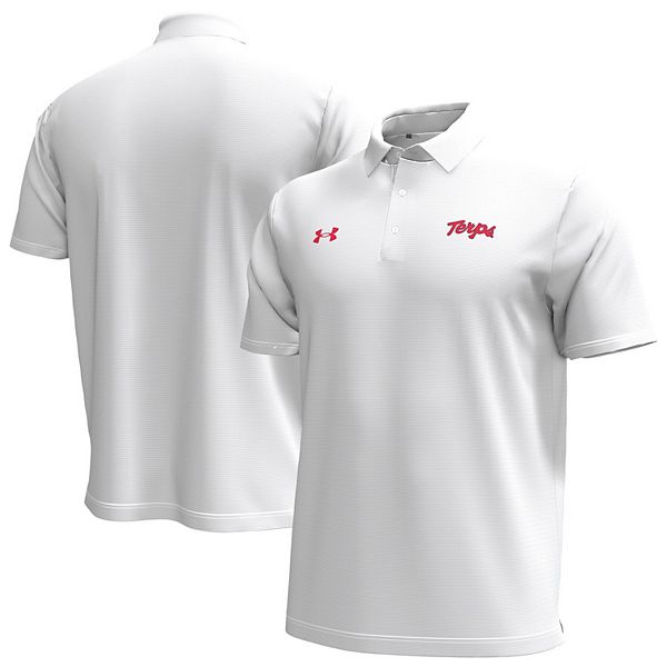 

Мужская белая поло Maryland Terrapins Playoff Chest Stripe Performance Under Armour