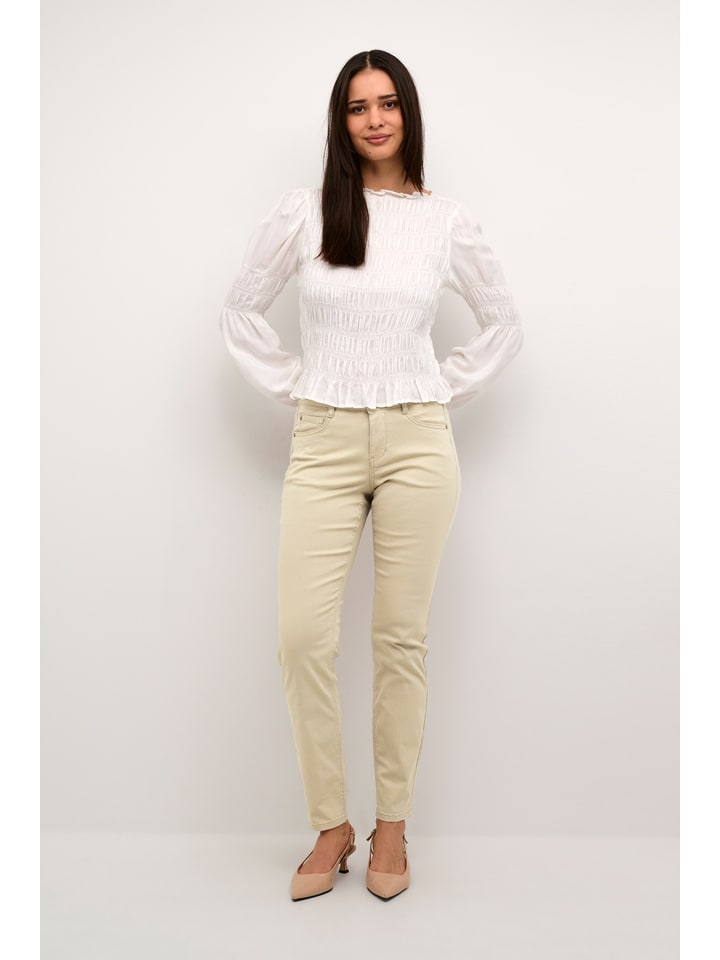 

Джинсы облегающего кроя бежевого цвета Kaffe