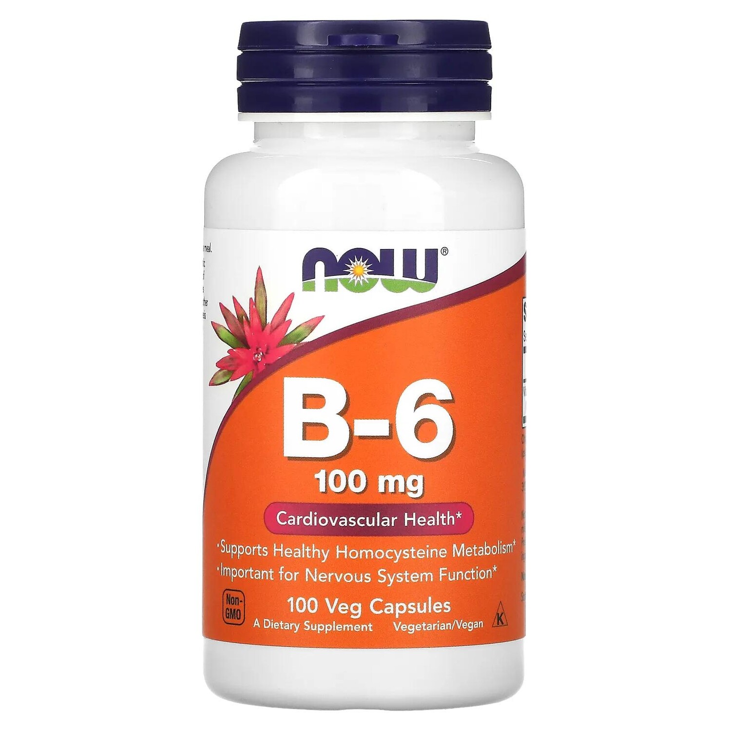 

Now Foods B-6 (100 мг) 100 вег капсул