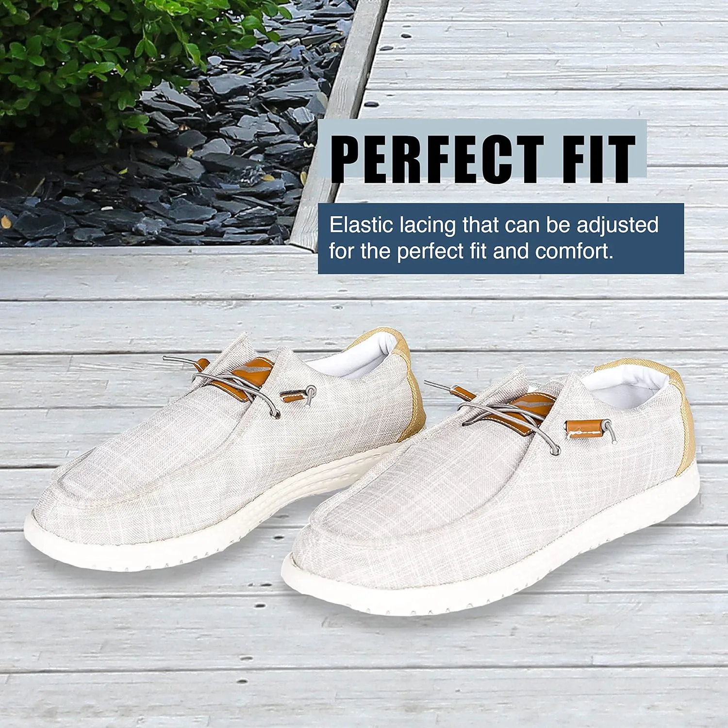 NORTY Серые мужские лоферы Chukka Low Ankle - повседневная обувь для мужчин - эластичные лоферы на шнуровке, черный — фото 3