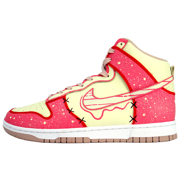 

Кроссовки Nike Dunk Skateboarding Shoes Women's High-top Yellow, цвет Peach