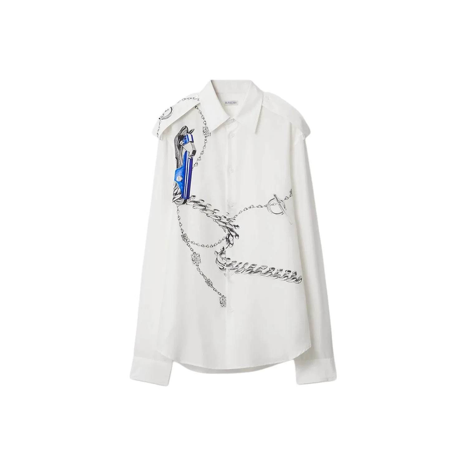 Рубашка Burberry Knight Hardware с принтом, White