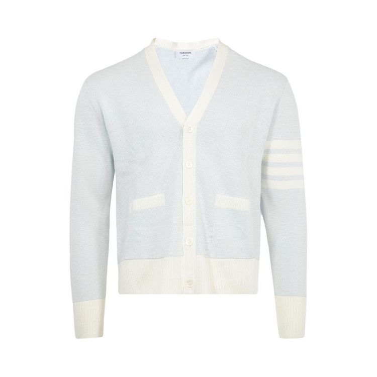 

Кардиган Thom Browne Textured Striped Stitch Relaxed Fit V Neck Cardigan 'Light Blue'