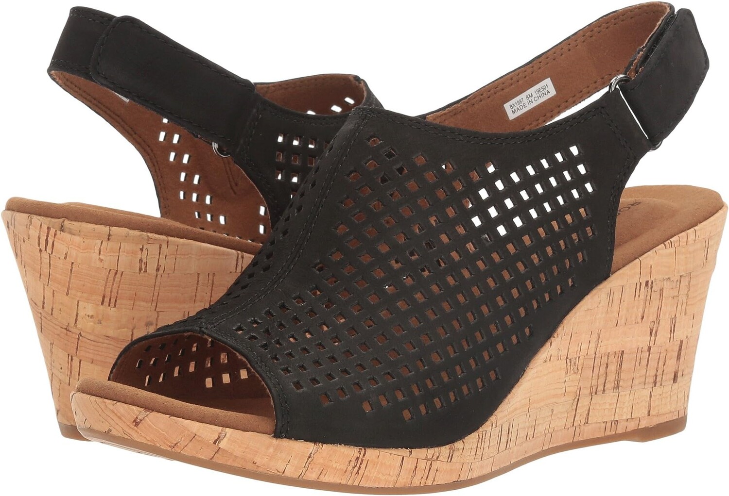 

Сандалии Rockport Briah Perf Sling, цвет Black Nubuck