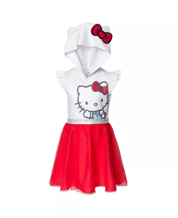 

Сетчатое платье из тюля для косплея для девочек Hello Kitty, белый