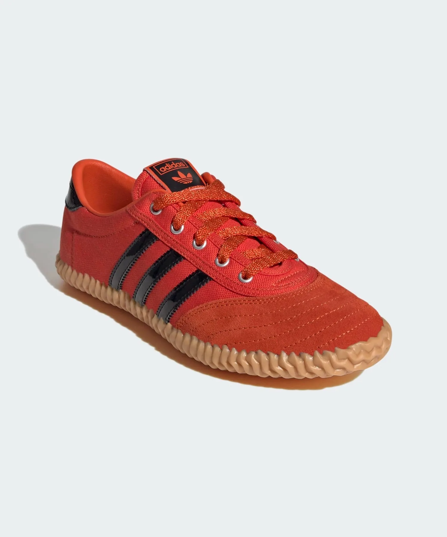 Унисекс кеды из текстиля и кожи adidas VOLLEY PLIMSOLE оранжевые — фото 4