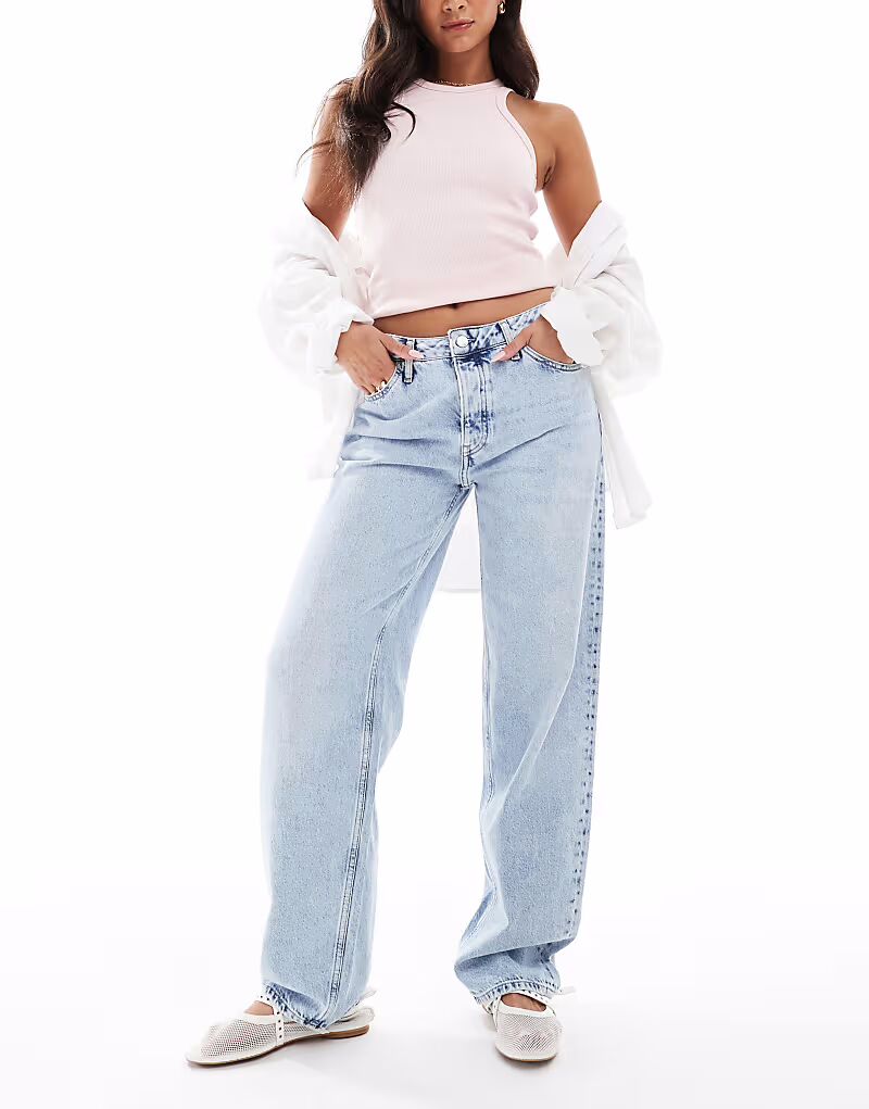 

Джинсы Calvin Klein Jeans 90-х свободного кроя, светло-синие