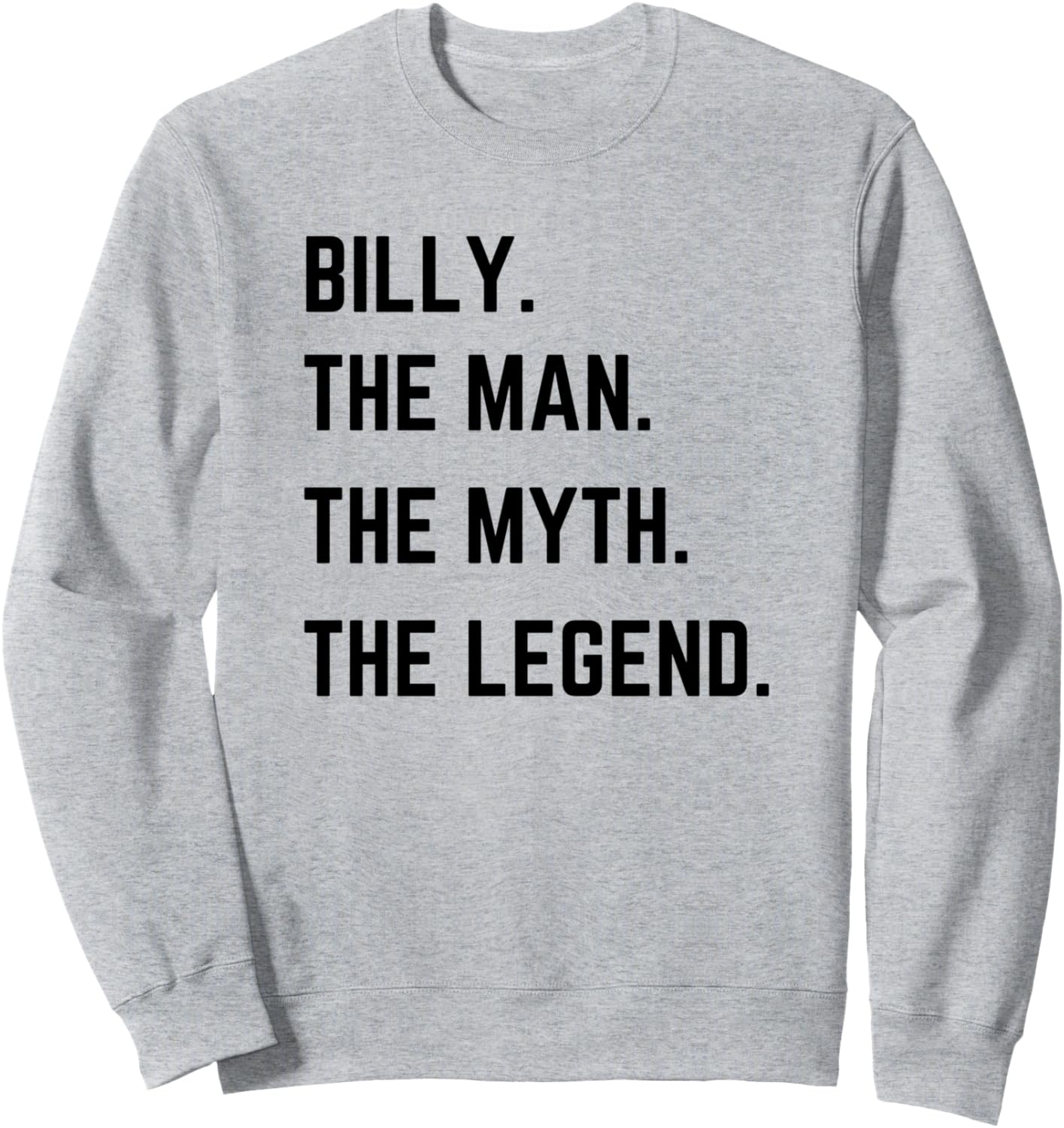 

Толстовка ко Дню отца с изображением Билли, мифической легенды Personal The Man The Myth The Legend Mens Gifts, серый