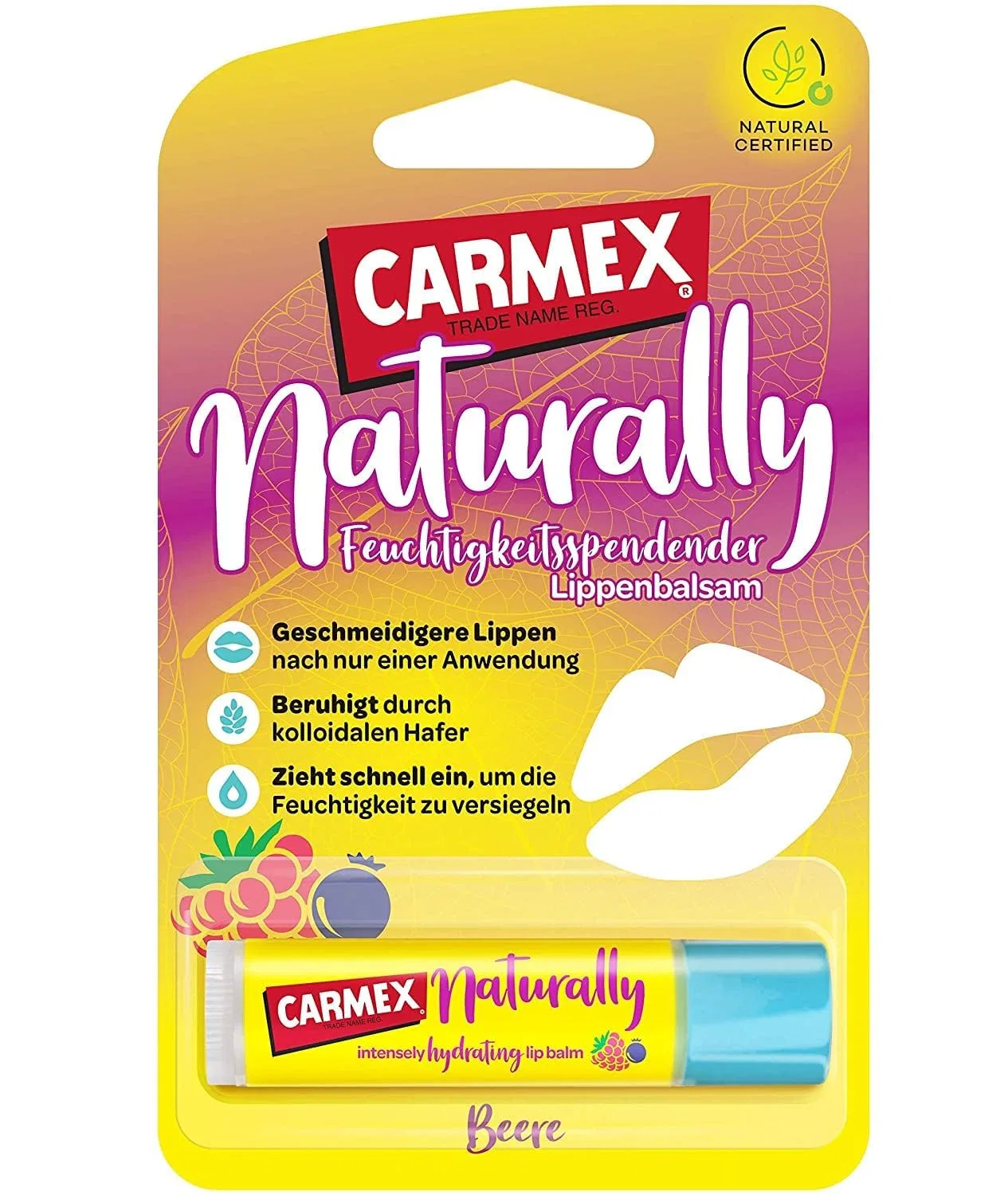 Бальзам для губ Carmex Naturally Stick Berry, 4.25 г Carmex