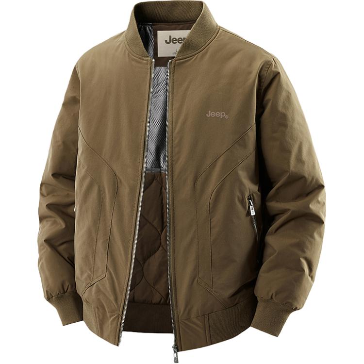 

Пуховик Unisex с бейсбольным воротником утепленный Jeep, coffee