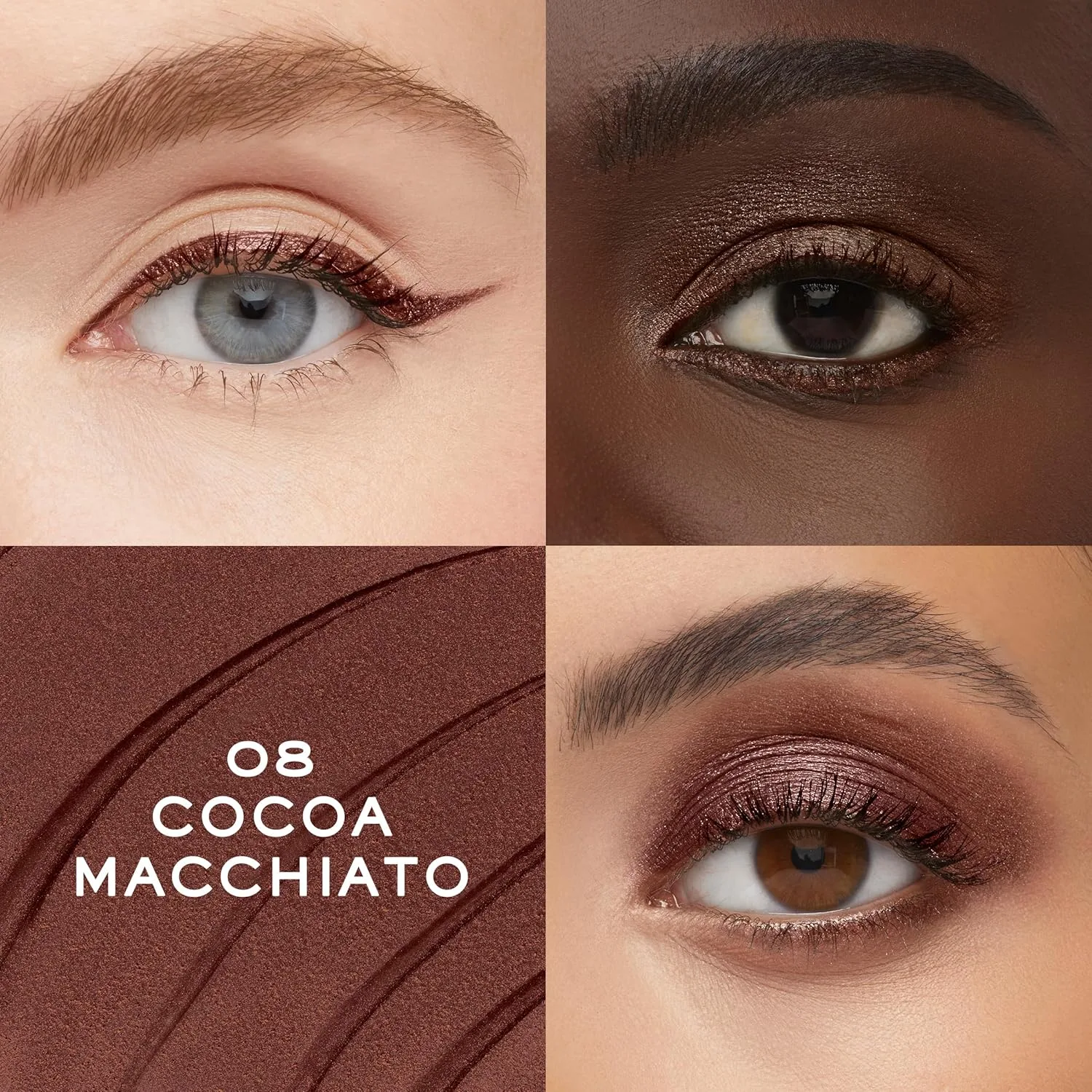 Жидкие тени и подводка для глаз Lancôme Idôle Tint Long Wear - многофункциональное средство для макияжа глаз с мерцающим и матовым финишем - возможность наслаивания цвета и стойкость до 16 часов., 08 Cocoa Macchiato: Irreidescent Warm Brown — фото 2