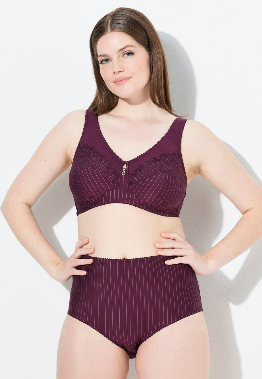 

Брифы Ulla Popken 2ER-PACK NADELSTREIFEN HÖHER GESCHNITTEN, Grape Red/Red