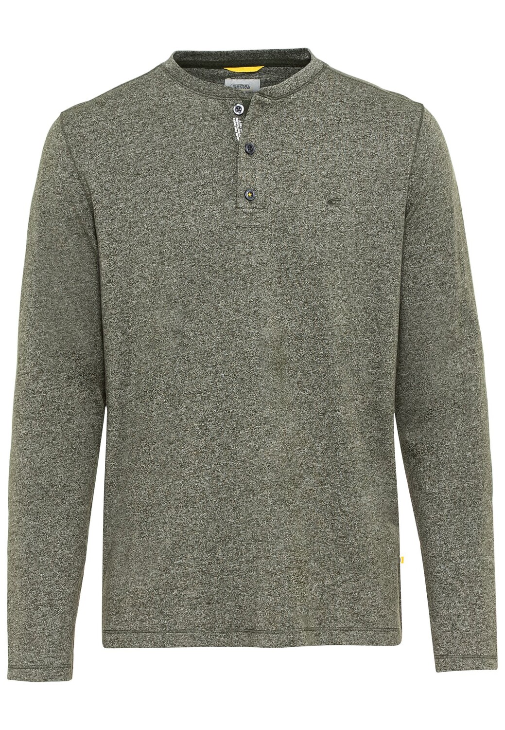 

Футболка Camel Active Langarm Henley aus nachhaltigen Baumwollmix, зеленый