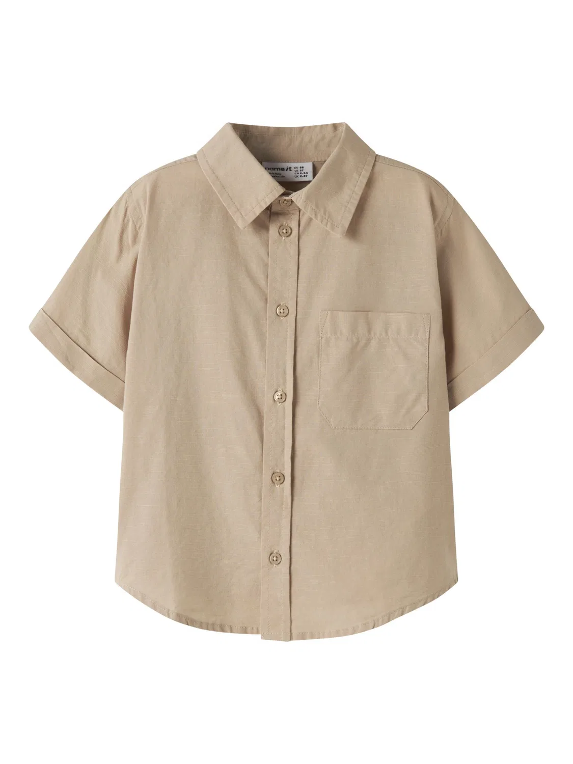Рубашка на пуговицах стандартного кроя 'Filip' Name It, Taupe
